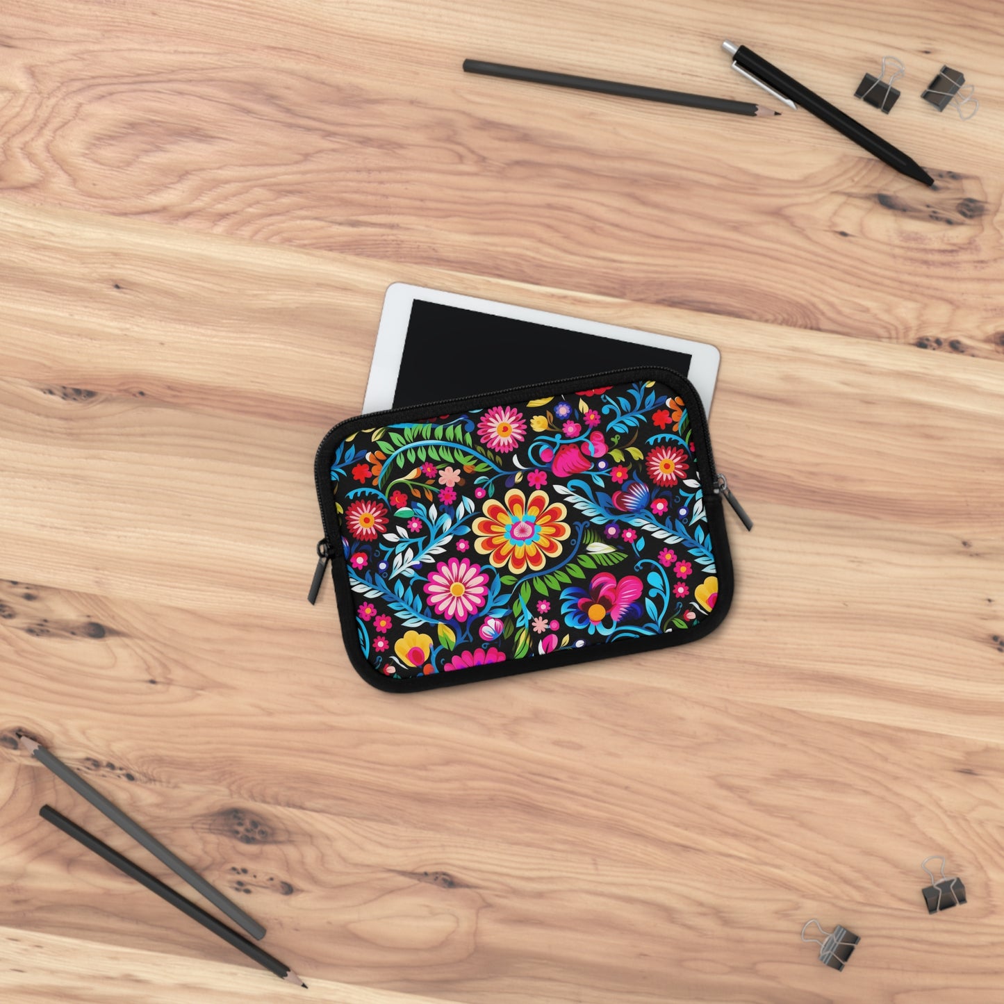 Vibrant Floral Laptop Sleeve