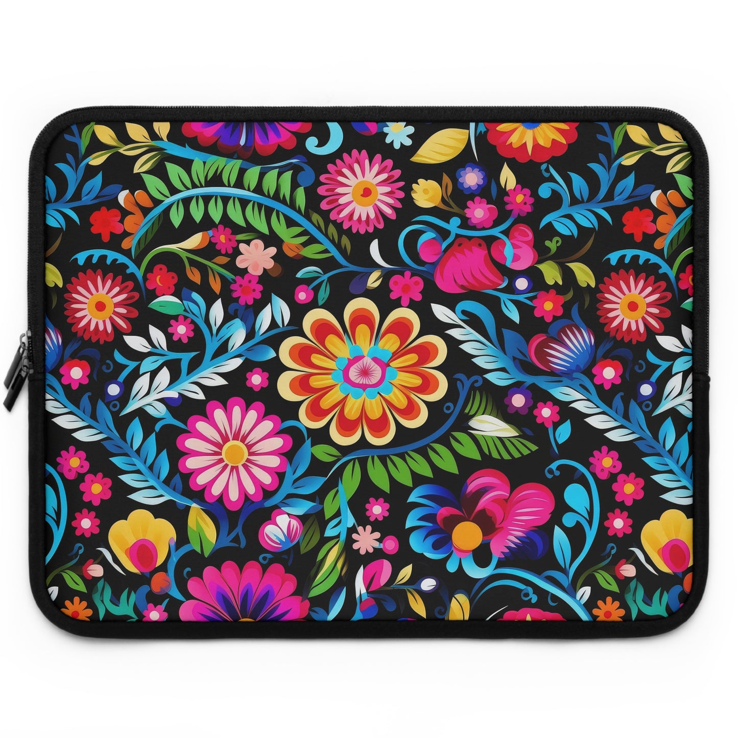 Vibrant Floral Laptop Sleeve