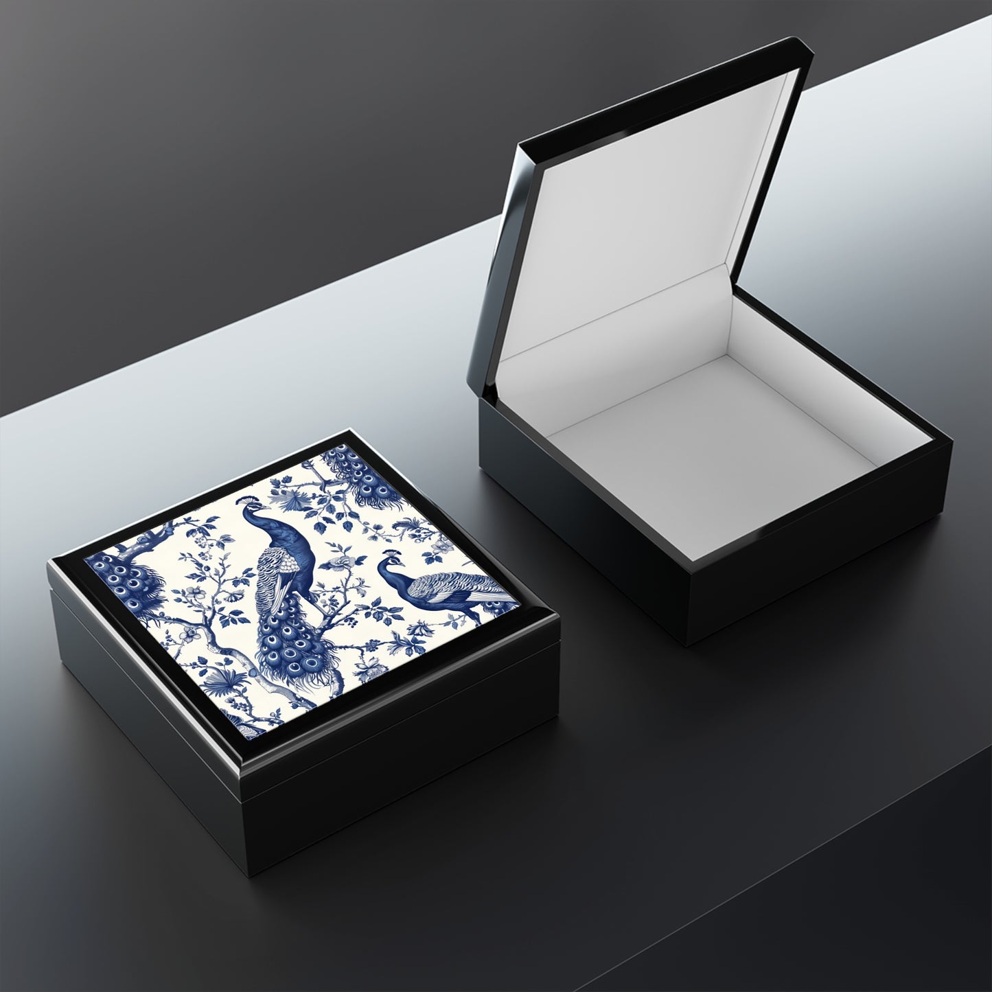 Elegant Peacock Jewelry Box