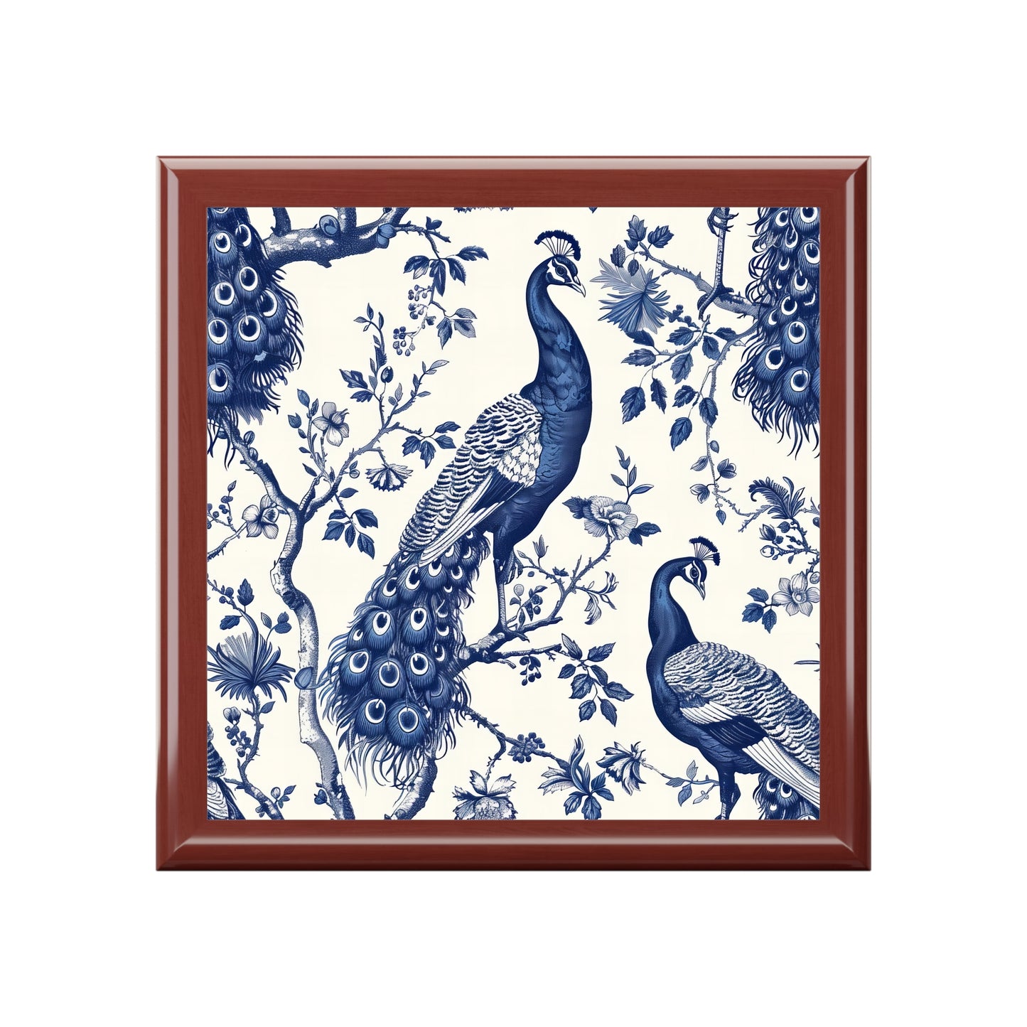 Elegant Peacock Jewelry Box